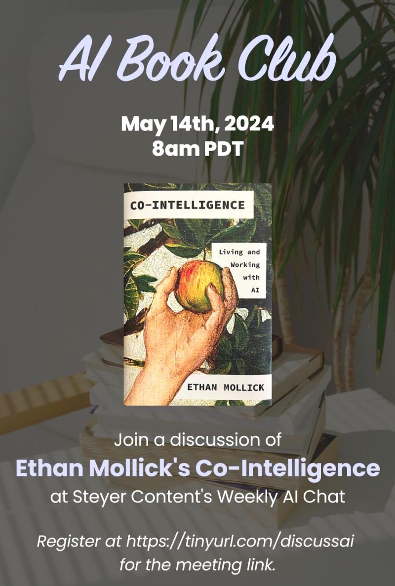 Ai Chat Ethan Mollick S New Book Co Intelligence Living And Working